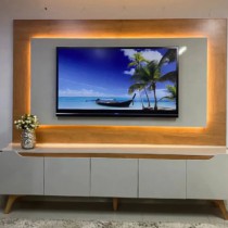 Painel Com Rack Atenas Com Led Tv 65 - Móveis Ubá