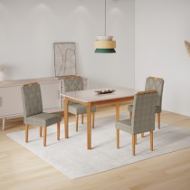 Mesa Alegra 1,20 C/ 4 Cadeiras Diamante - Móveis Ubá