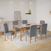 Mesa Alegra 1,80 C/ 6 Cadeiras Diamante - Móveis Ubá