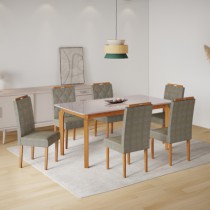 Mesa Alegra 1,80 C/ 6 Cadeiras Diamante - Móveis Ubá